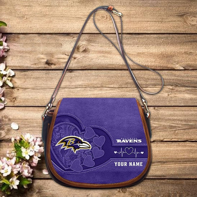 Baltimore Ravens Personalized Zipper Shoulder Bag Best Gift For Fans S9ZSB003