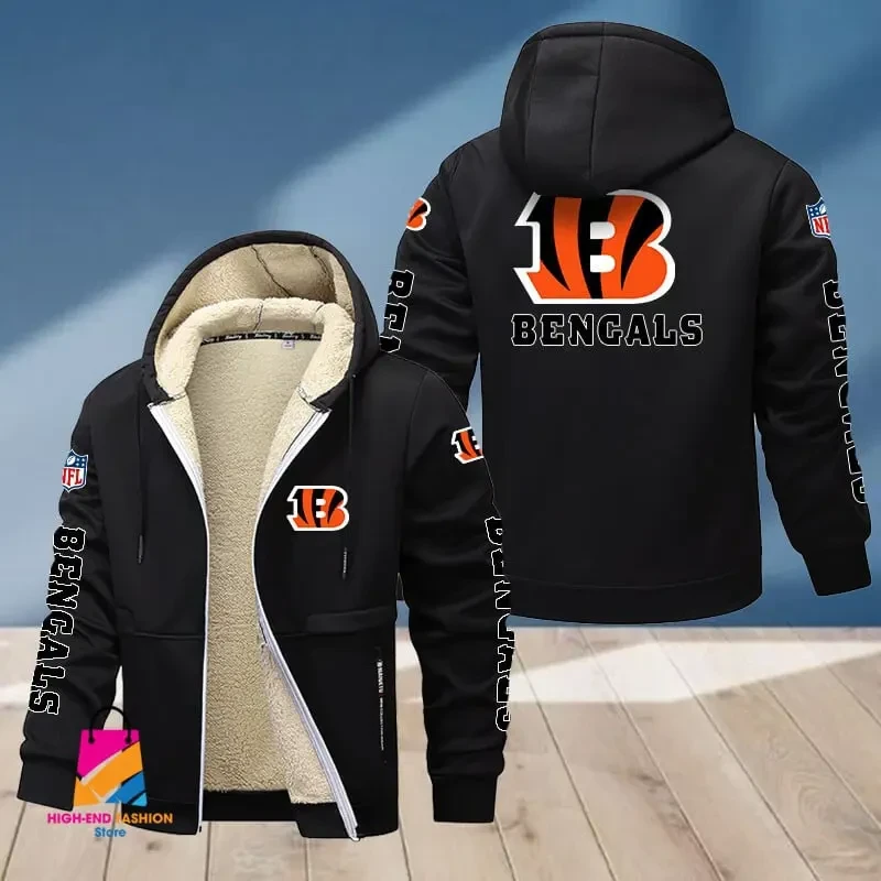 Cincinnati Bengals Multicolor Thickened Zipper Hoodies ANZTZH007
