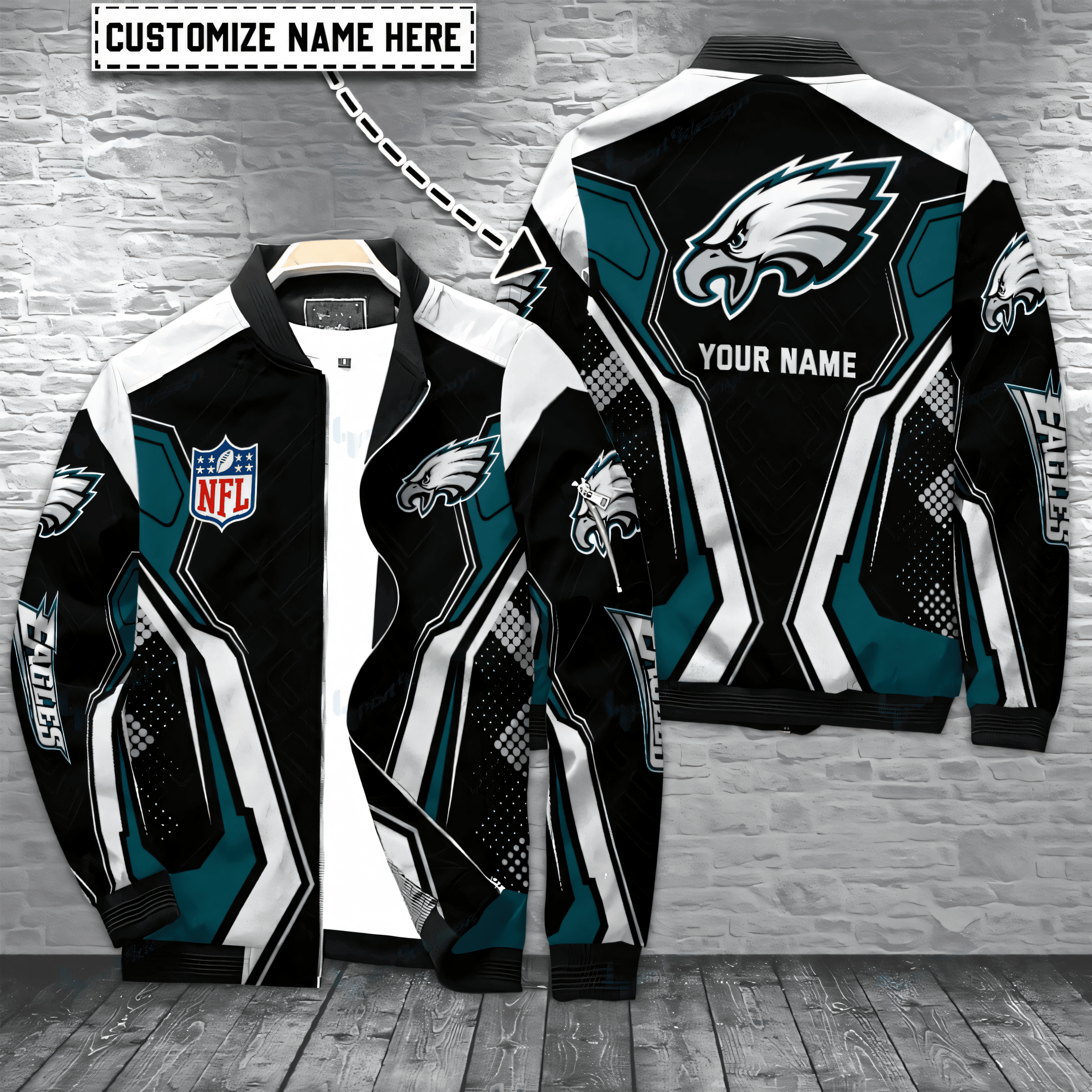 Philadelphia Eagles Personalized Bomber Jacket BG627