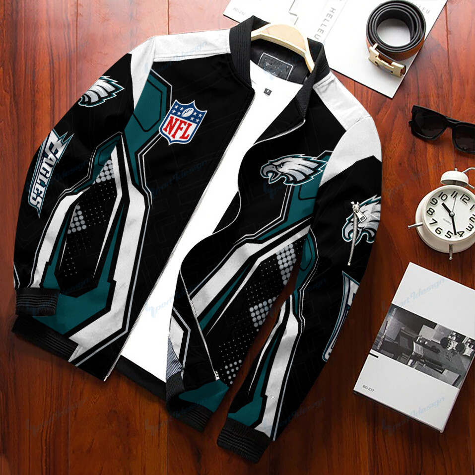 Philadelphia Eagles Personalized Bomber Jacket PB5CP9V