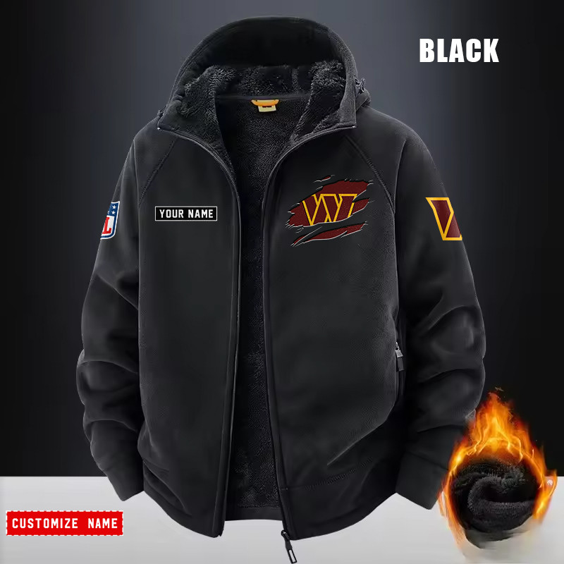 Washington Commanders Fleece Fashion Hooded Jacket Outdoor PBACZZ3