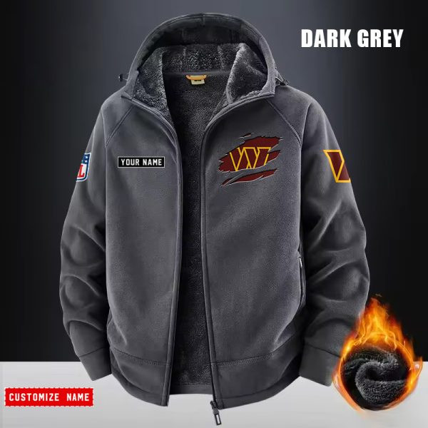 Washington Commanders Fleece Fashion Hooded Jacket Outdoor PBACZZ3