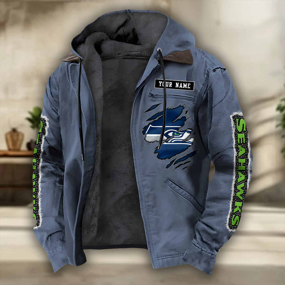 Seattle Seahawks Heavyweight Hooded Jacket SPTPJH286