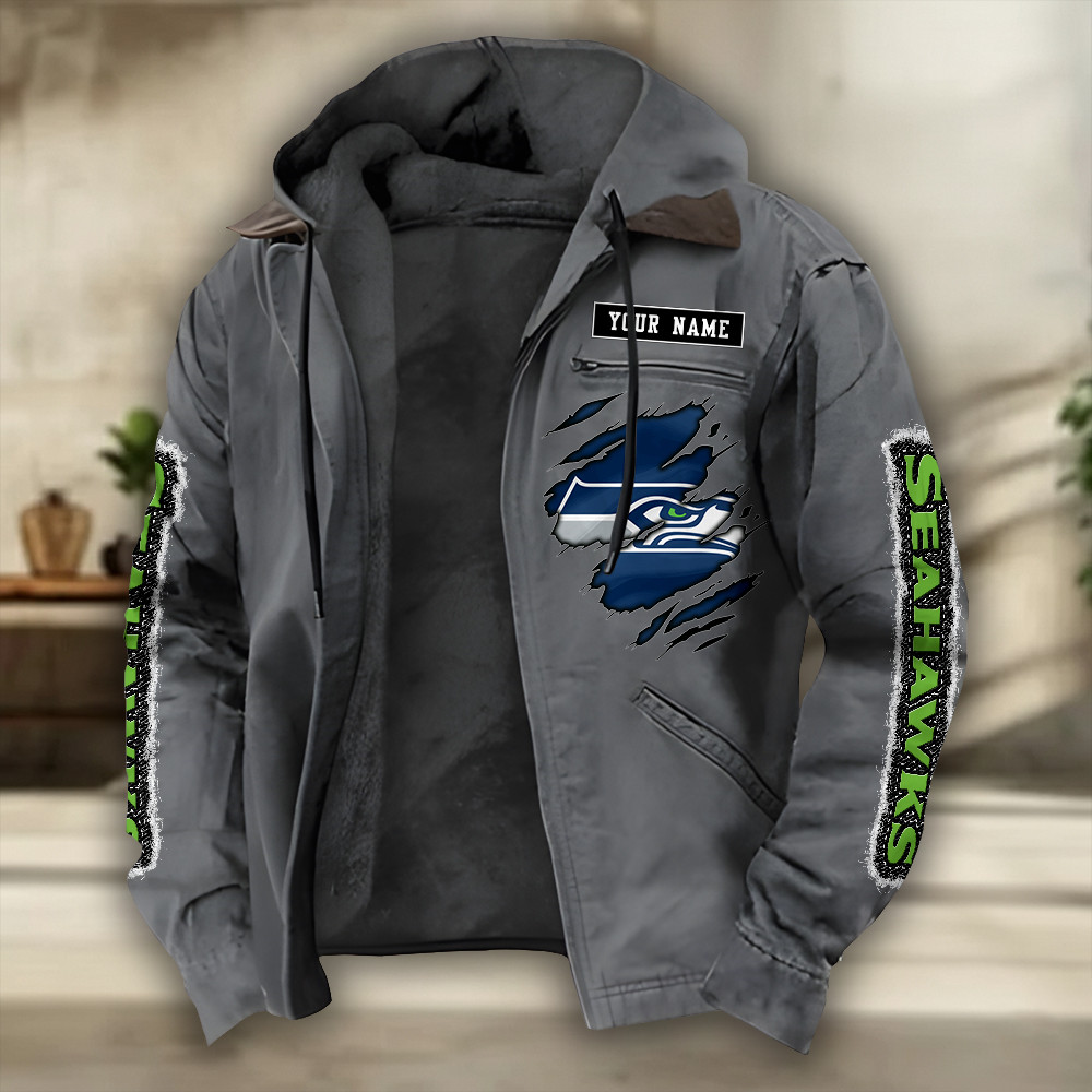 Seattle Seahawks Heavyweight Hooded Jacket PB1Q9GU