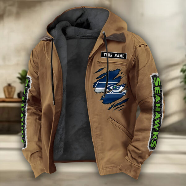 Seattle Seahawks Heavyweight Hooded Jacket PB1Q9GU