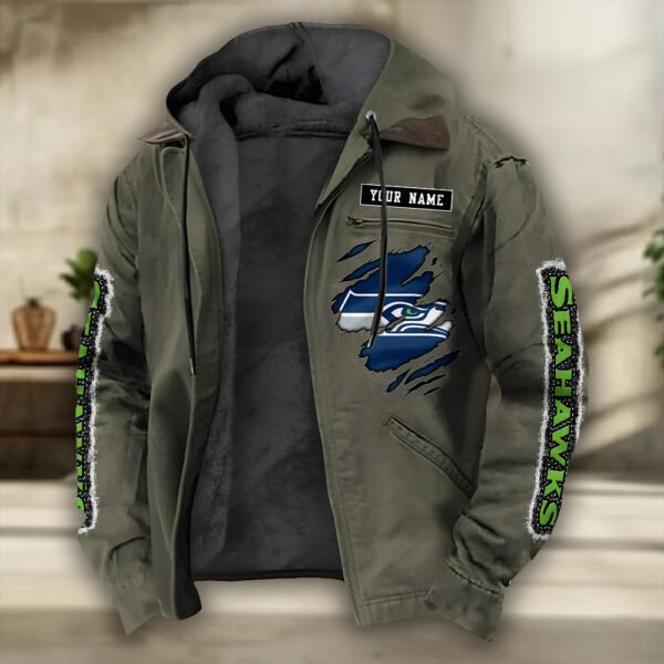 Seattle Seahawks Heavyweight Hooded Jacket PB1Q9GU