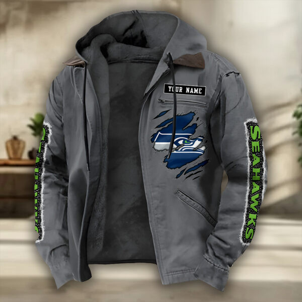 Seattle Seahawks Heavyweight Hooded Jacket PB1Q9GU