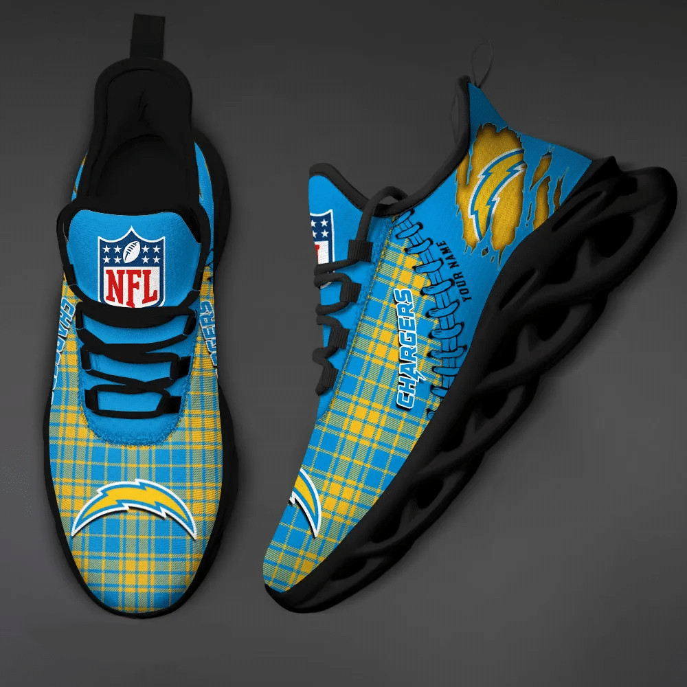 Los Angeles Chargers Personalized Yezy Running Sneakers PBCR02D
