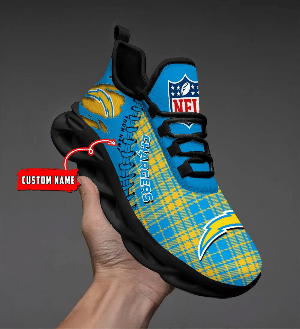 Los Angeles Chargers Personalized Yezy Running Sneakers PBCR02D