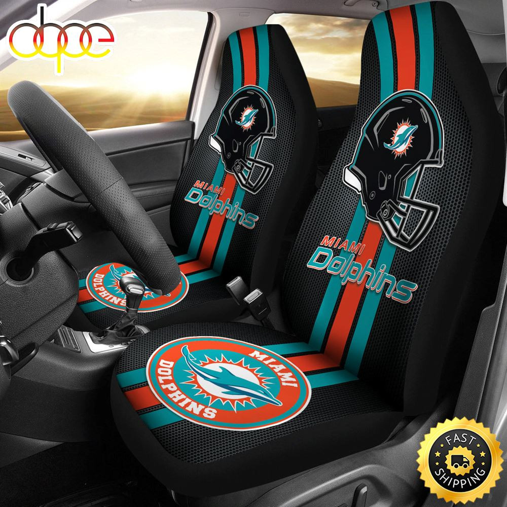 Miami Dolphins Car Seat Covers American Football Helmet Car Accessories MM87G