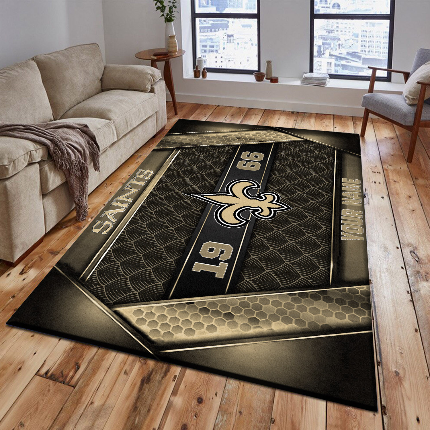 New Orleans Saints Area Rug PB7BEMP