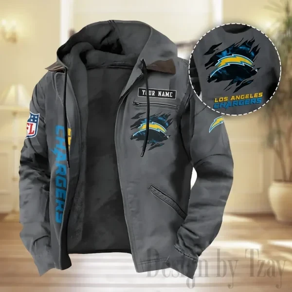 Los Angeles Chargers Men Classic Badge Fleece-Lined Jacket PBV6Y7V