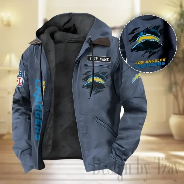Los Angeles Chargers Men Classic Badge Fleece-Lined Jacket PBV6Y7V