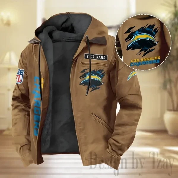 Los Angeles Chargers Men Classic Badge Fleece-Lined Jacket PBV6Y7V
