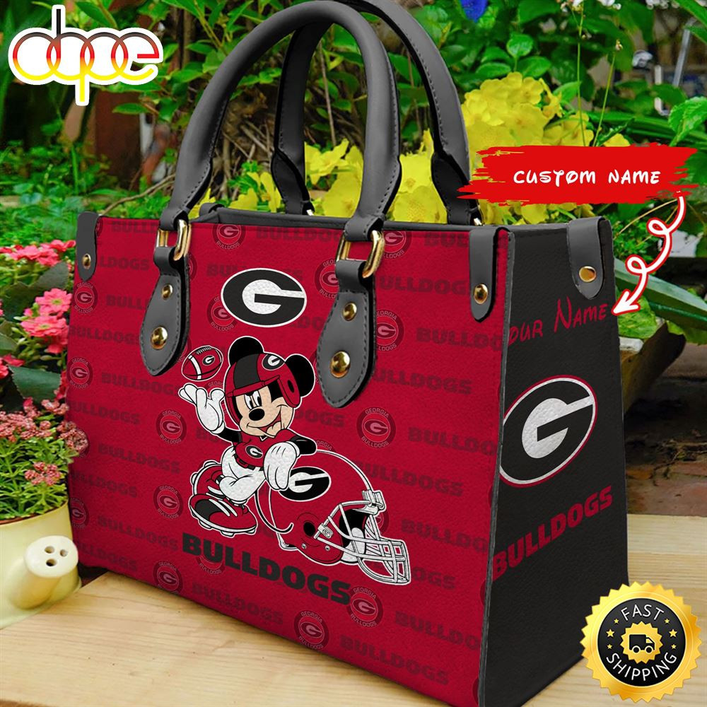 NCAA Georgia Bulldogs Leather Hand Bag - JG11AS