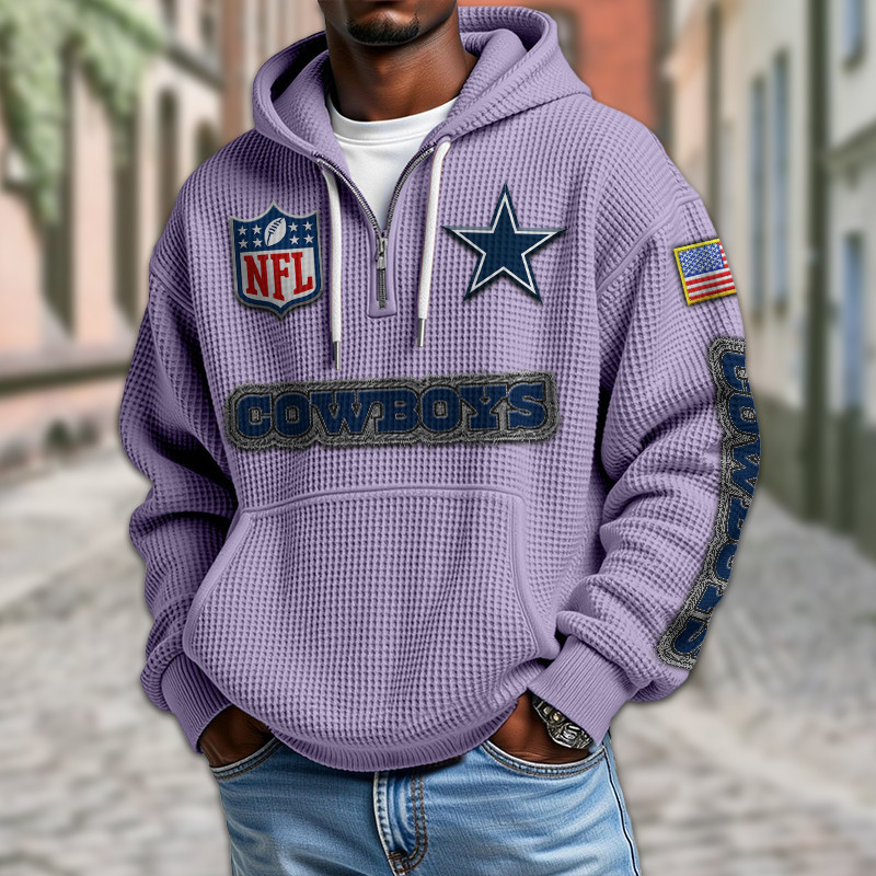 Dallas Cowboys Waffle Half Zip Hoodie PBPX7PY