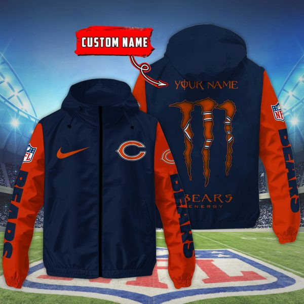 Chicago Bears Custom Windbreaker Outdoor Jacket Sport Fan Gift PBRP2K9