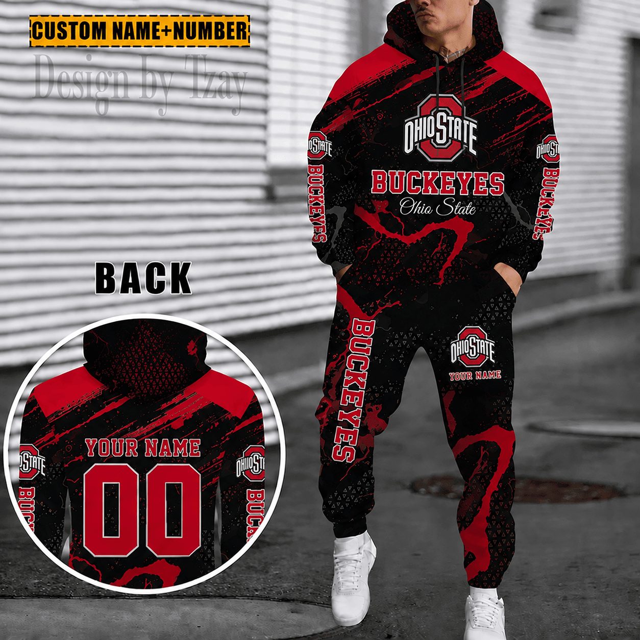 Ohio State Buckeyes Combo Hoodie And Sweatpants Gift For Fan MG256