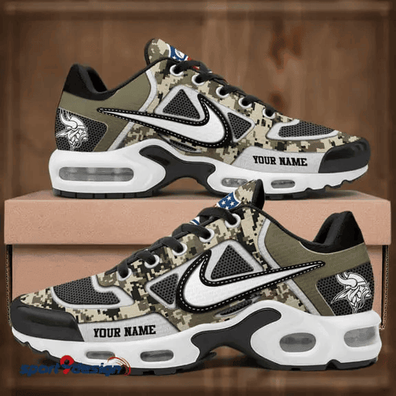 Minnesota Vikings Custom Camo Print Athletic T-N Sneakers PB4FU9R