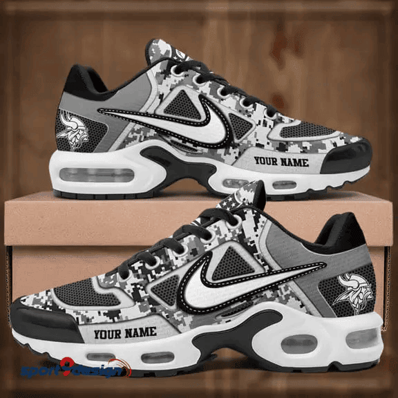 Minnesota Vikings Custom Camo Print Athletic T-N Sneakers PB4FU9R