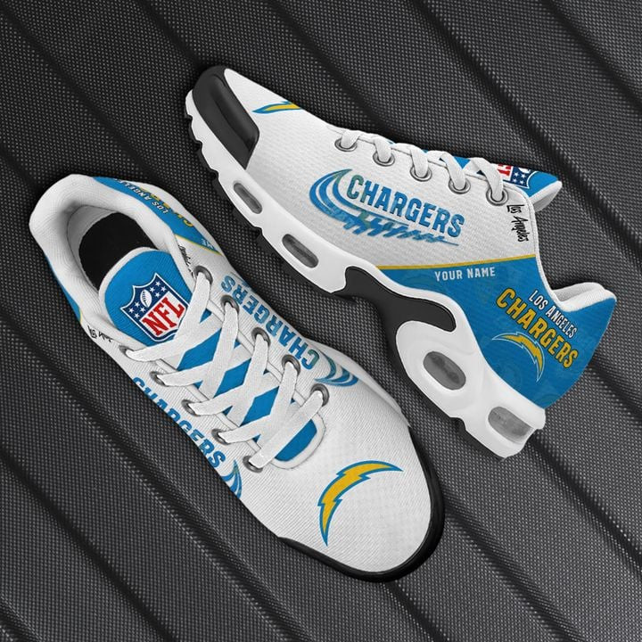 Los Angeles Chargers Personalized Plus T-N Youth Sneakers PB30A81