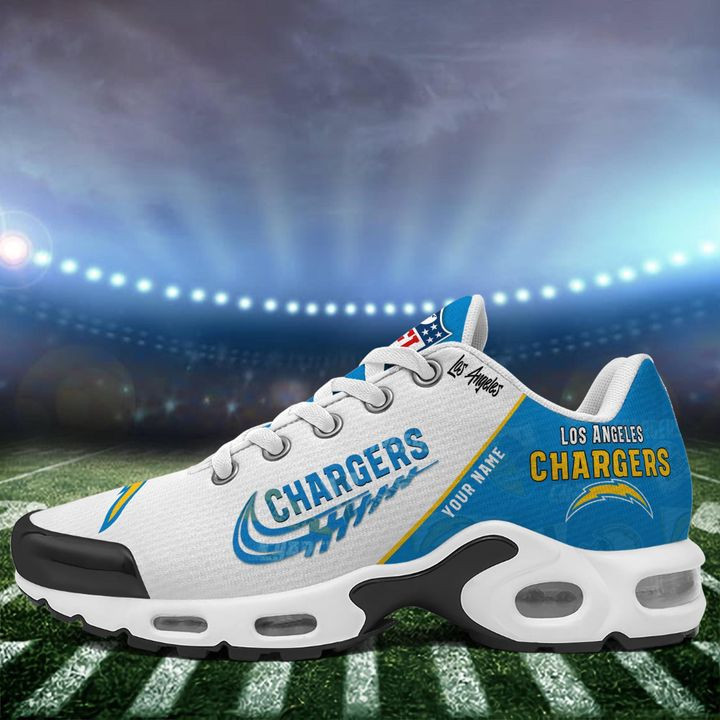 Los Angeles Chargers Personalized Plus T-N Youth Sneakers PB30A81