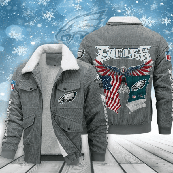 Philadelphia Eagles Men’s Thickened Corduroy Jacket ( SIZE M - 8 XL ) PB2FFX8