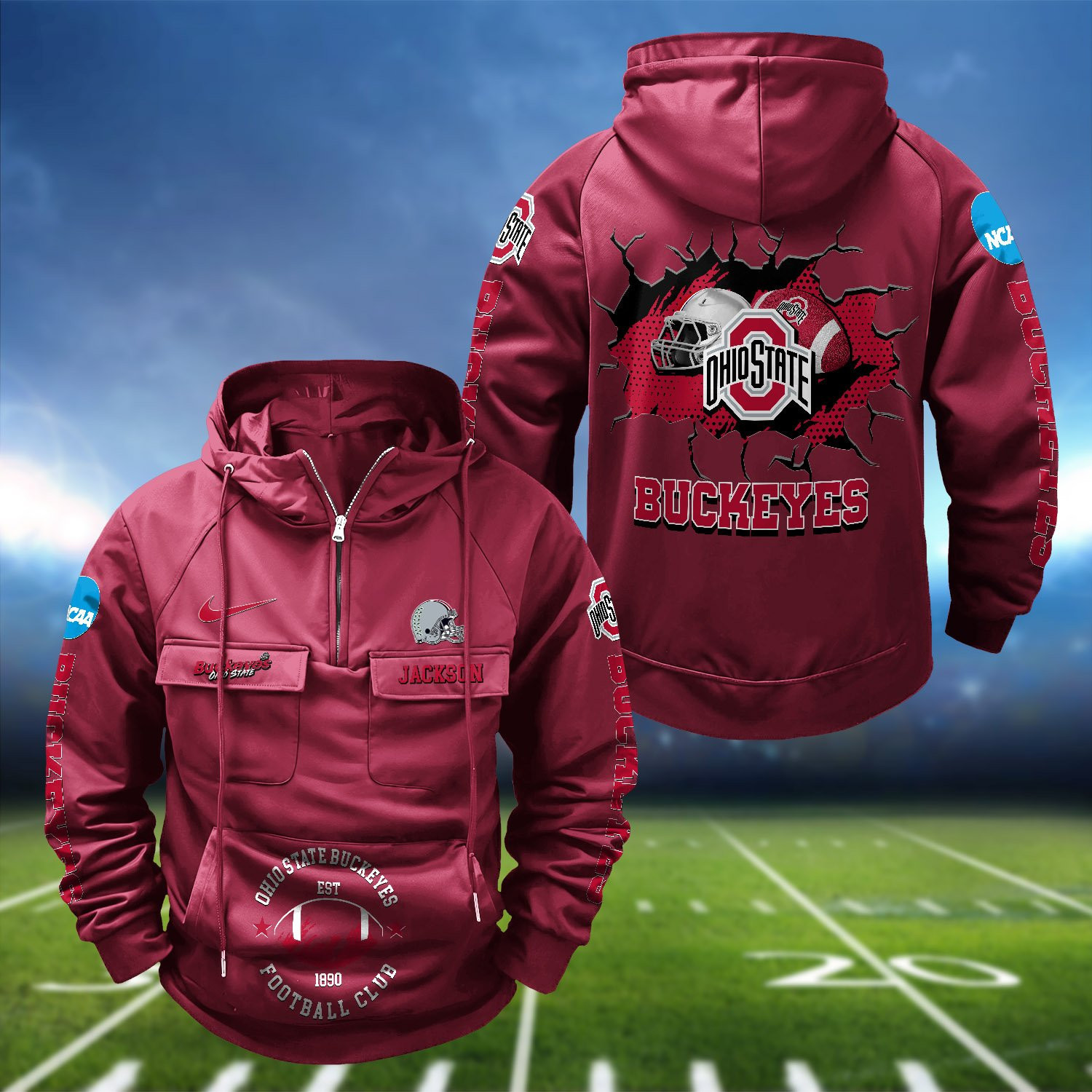 Ohio State Buckeyes Vintage Men Hoodies PB8ZIFZ