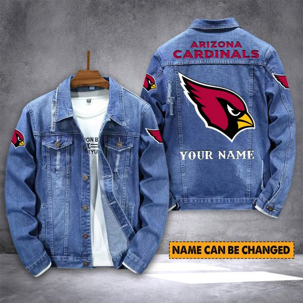 Arizona Cardinals Personalized Premium Denim Jacket PBAENY8