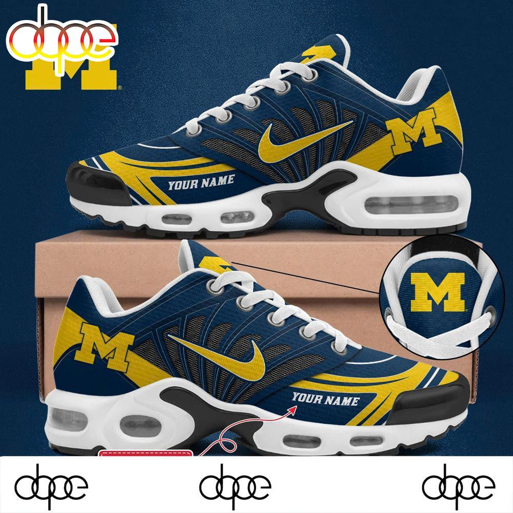 Michigan Wolverines Personalized Plus T-N Youth Sneakers T8967SD