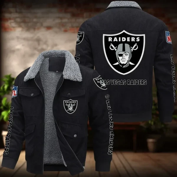 Las Vegas Raiders Men's Thickened Corduroy Jacket ( SIZE M - 8 XL ) PBV7W1H