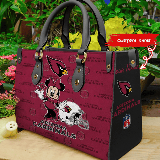 Arizona Cardinals Personalized Leather Hand Bag PBPIGO2