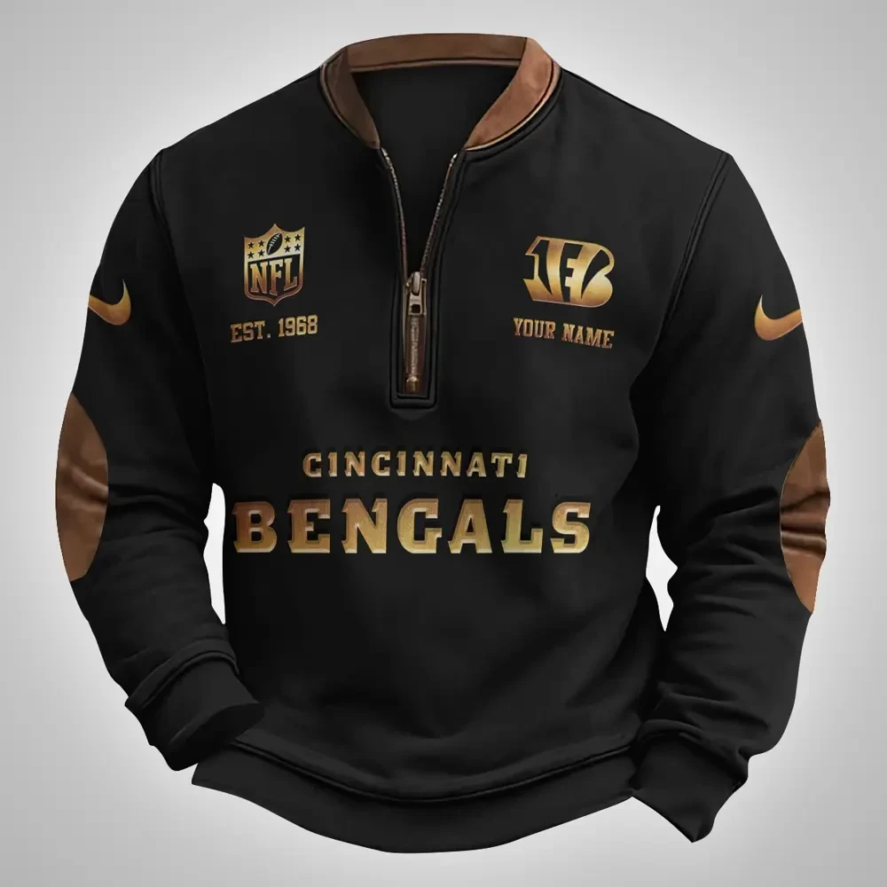 Cincinnati Bengals Classic Half Zip Pullover SPTCHZP007