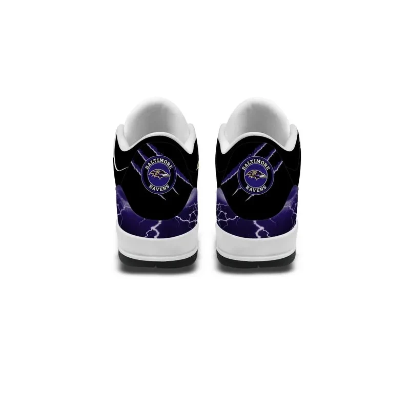 Baltimore Ravens Basic Leather JD03 Shoes Men and Women PBSMBU8