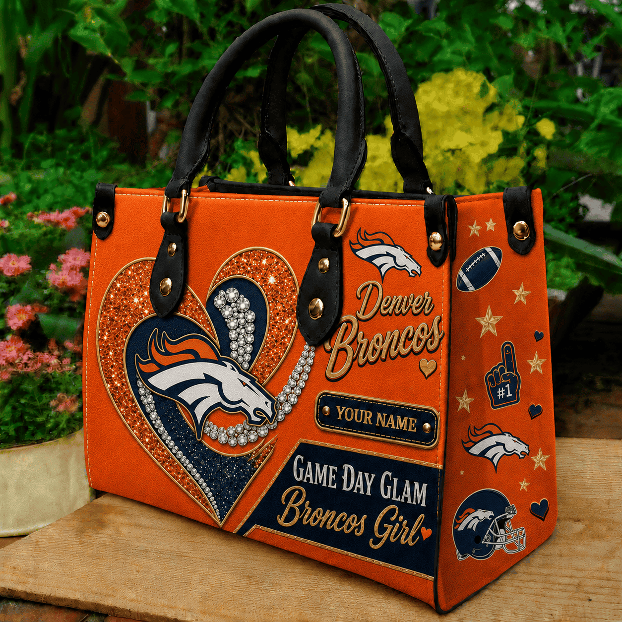 Denver Broncos NFL Premium Leather Hand Bag Personalized Gift For Fan Men Women - Limited Edition MGF07