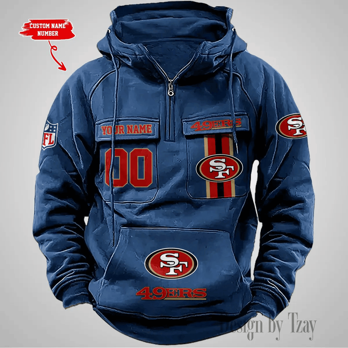 San Francisco 49ers Vintage Men's Hoodie DV2 PBM19JD