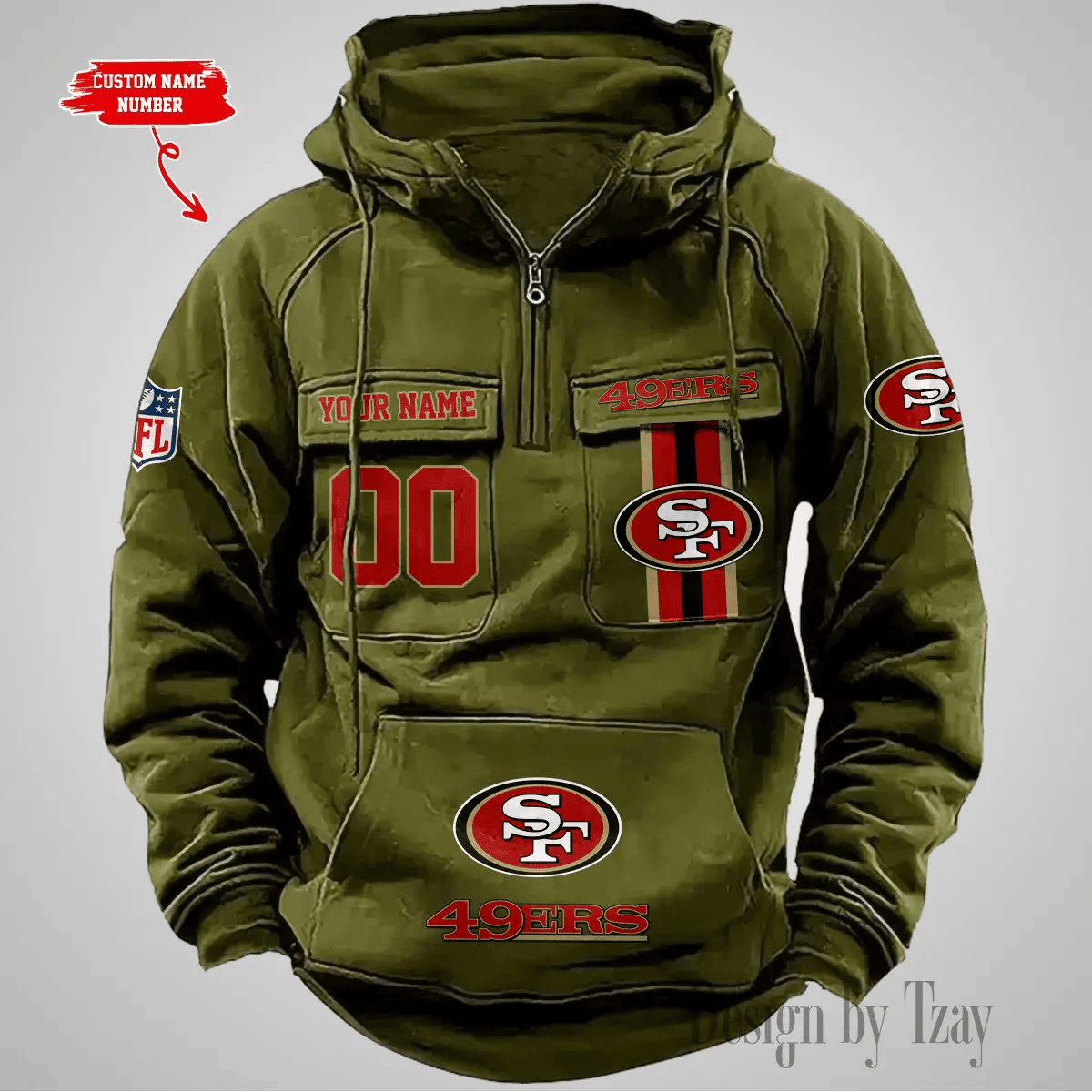 San Francisco 49ers Vintage Men's Hoodie DV2 PBM19JD