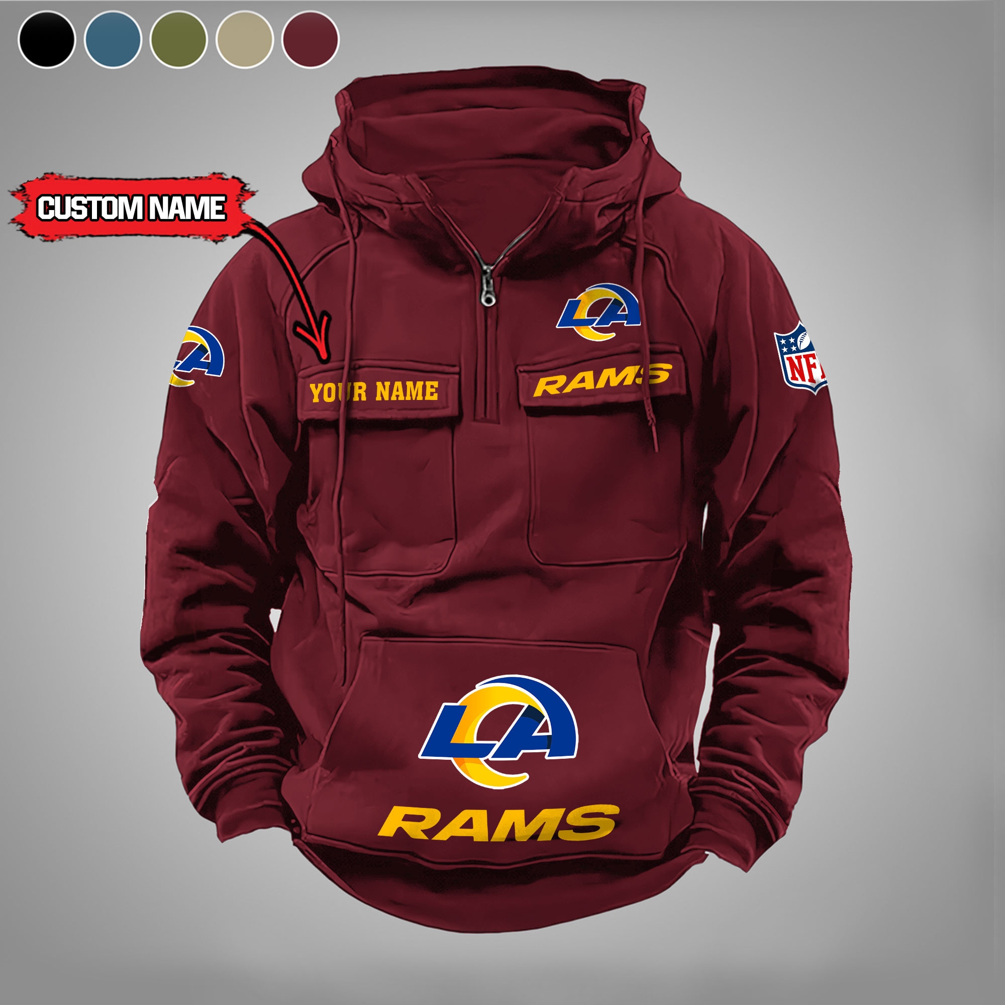 Los Angeles Rams Vintage Men Hoodies DV5 PBGGM4R
