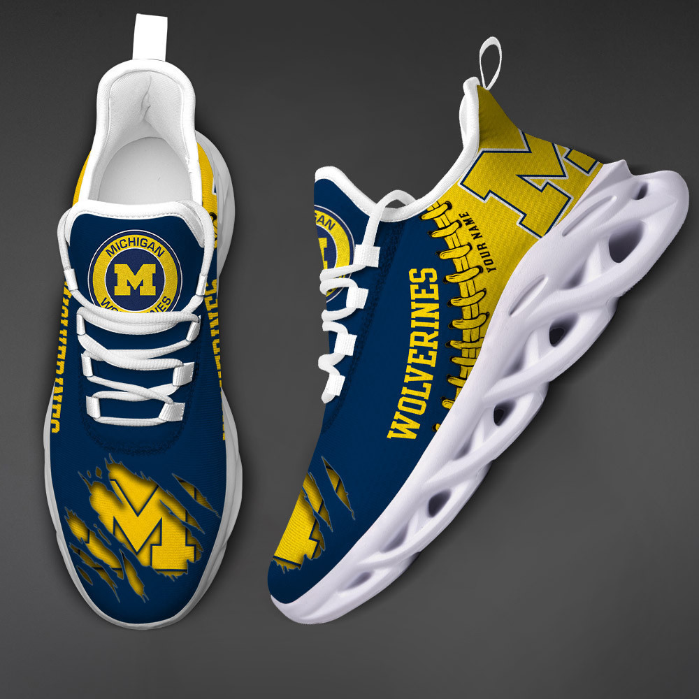 NCAAF Michigan Wolverines (Your Name) Max Soul Shoes PB1CPZH