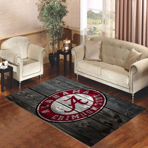 Alabama Crimson Tide Wood Living room carpet rug RU981