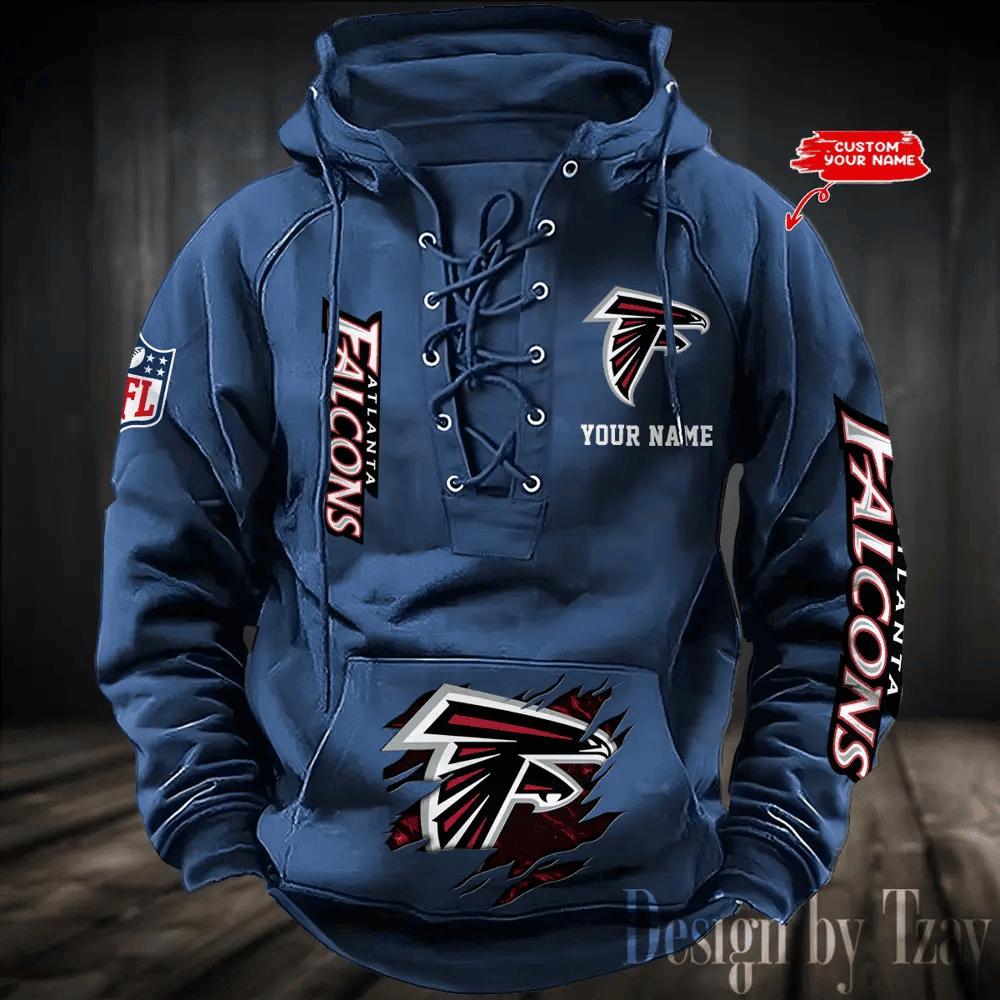 Atlanta Falcons Men's Hooded Lace-up Hoodie PB2GT5X