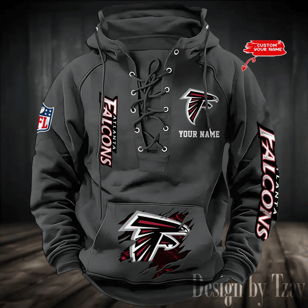 Atlanta Falcons Men's Hooded Lace-up Hoodie PB2GT5X