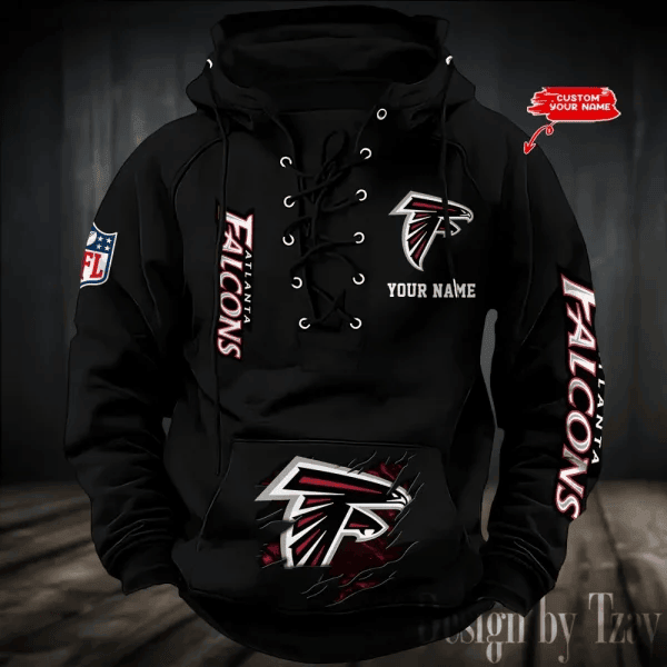 Atlanta Falcons Men's Hooded Lace-up Hoodie PB2GT5X