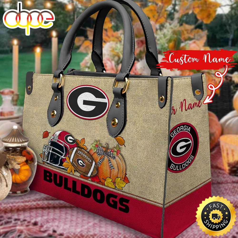 NCAA Georgia Bulldogs Leather Hand Bag - JGDS45