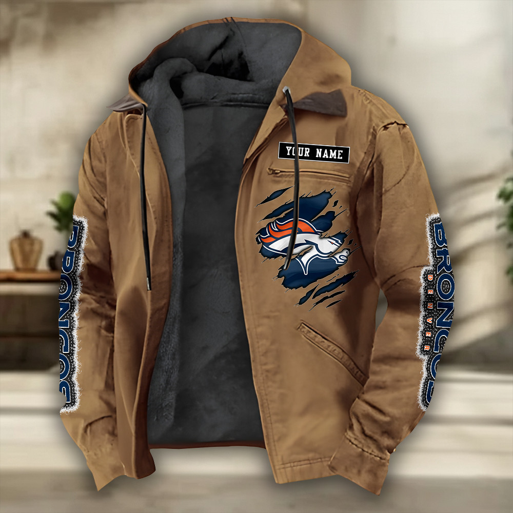 Denver Broncos Heavyweight Hooded Jacket SPTPJH267