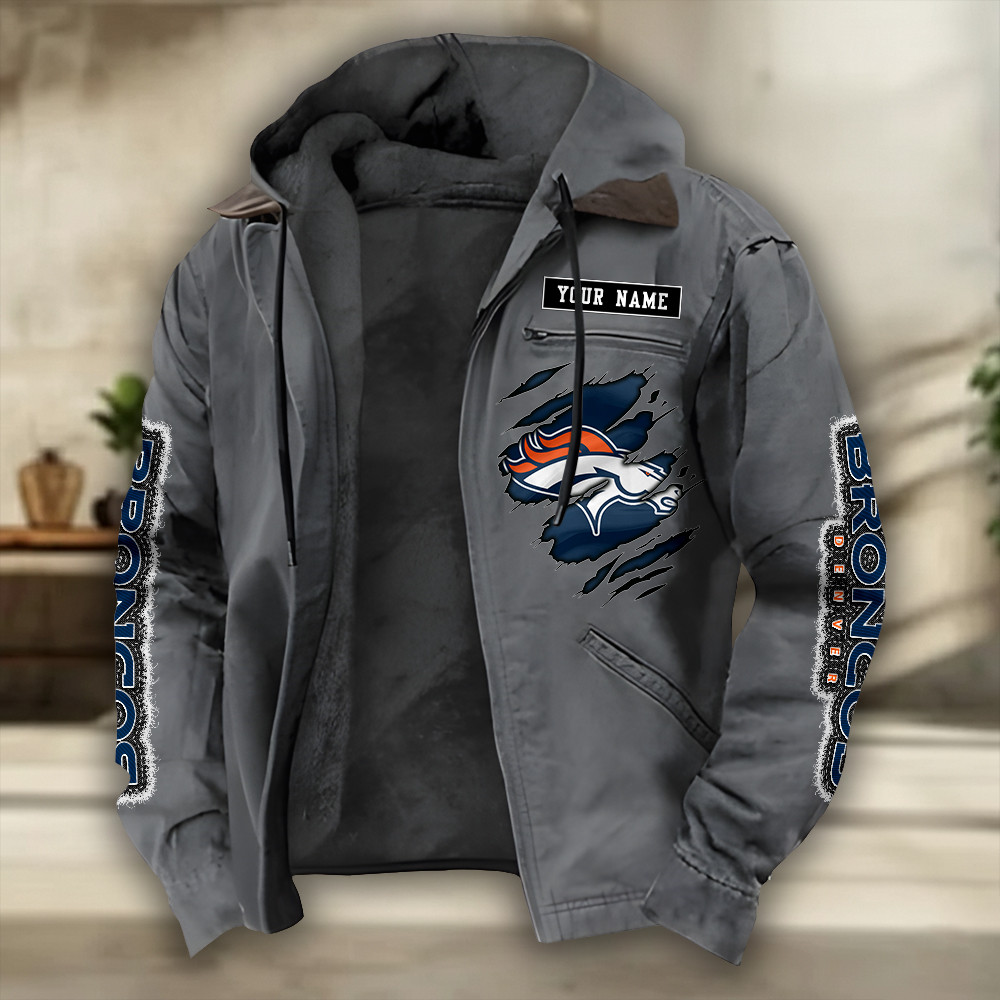 Denver Broncos Heavyweight Hooded Jacket PB61IXG