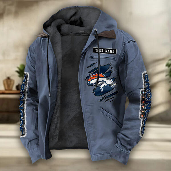 Denver Broncos Heavyweight Hooded Jacket PB61IXG