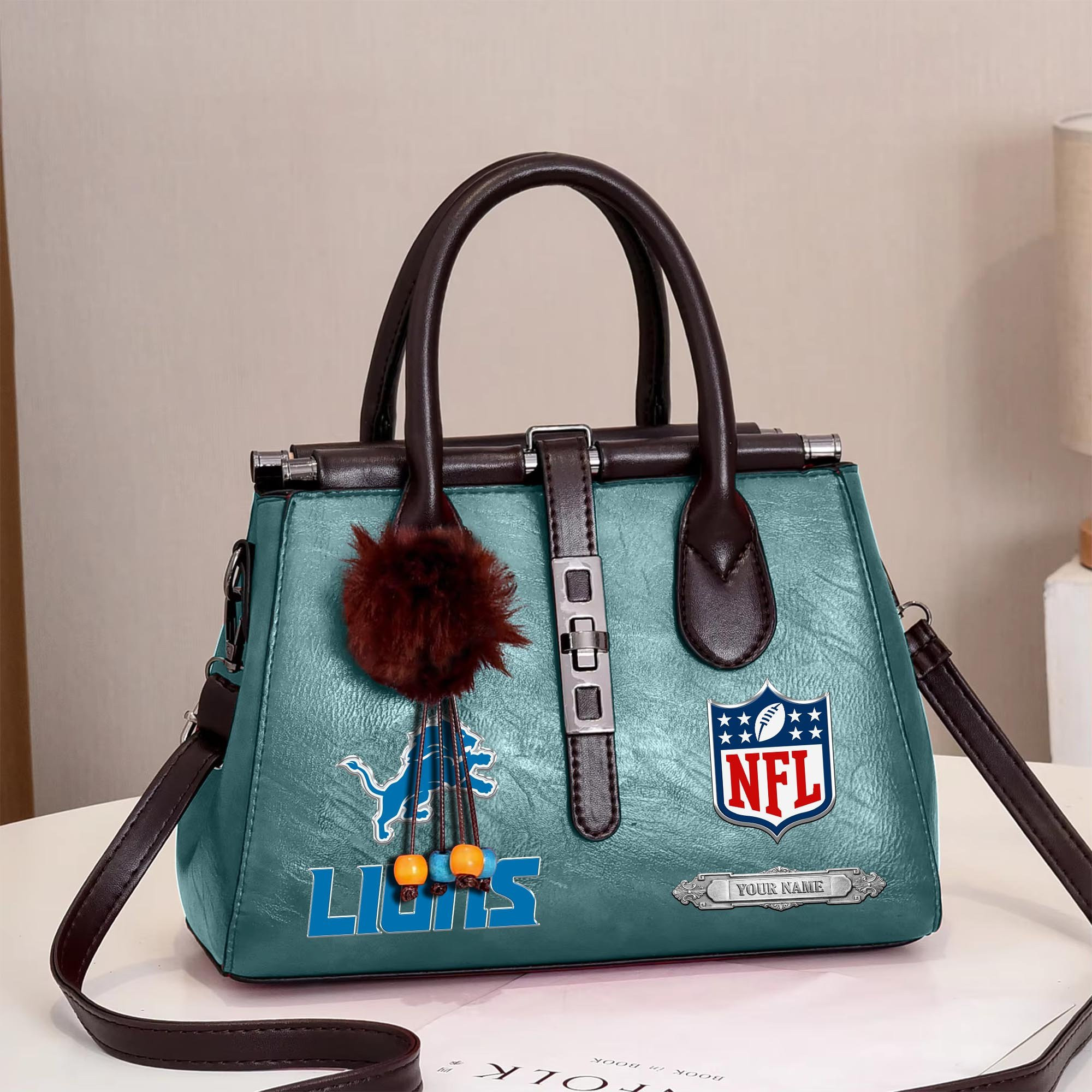 Detroit Lions Deluxe Handbag For Women Custom Your Name 2025 Versions PBOM8TG
