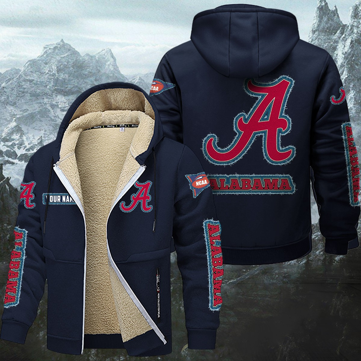 Alabama Crimson Tide Sherpa-Lined Zip Hoodie PBYX4KA
