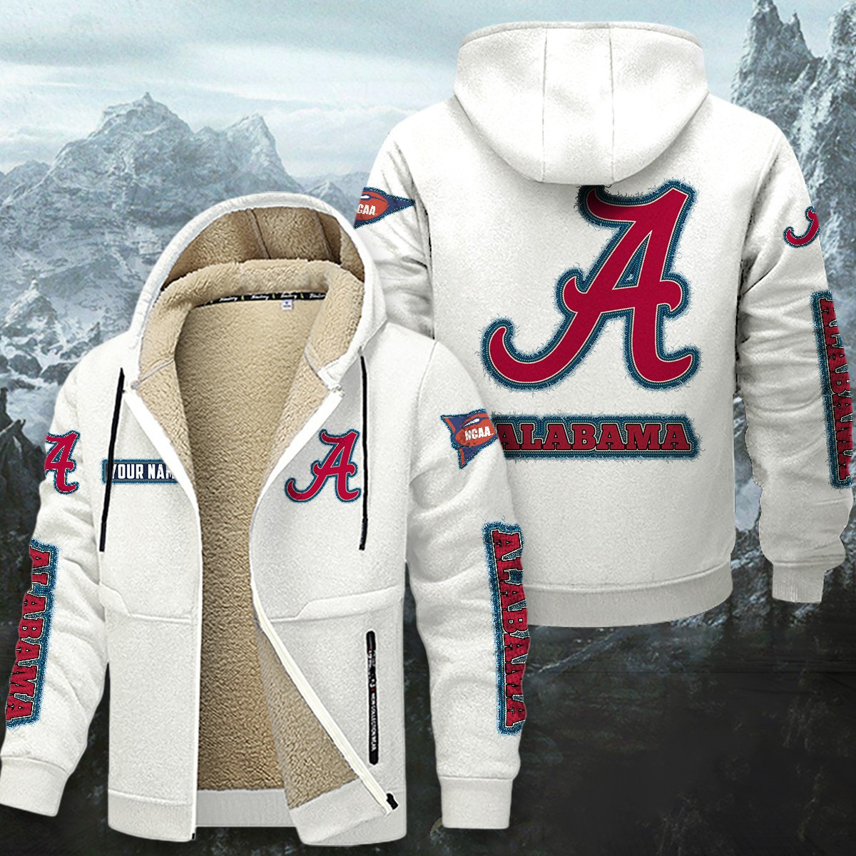 Alabama Crimson Tide Sherpa-Lined Zip Hoodie PBYX4KA